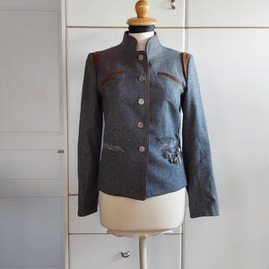 Grey waisted jacket