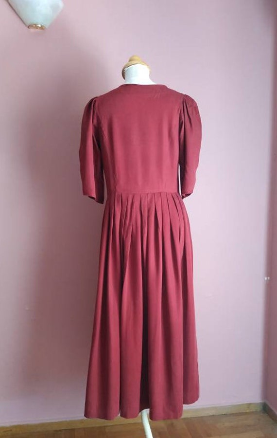 Burgundy dress - image 2