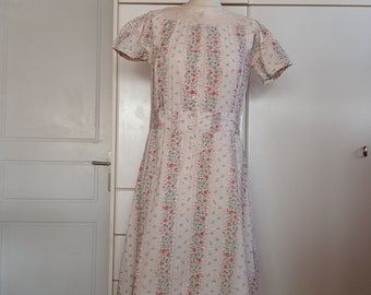 White floral cotton dress