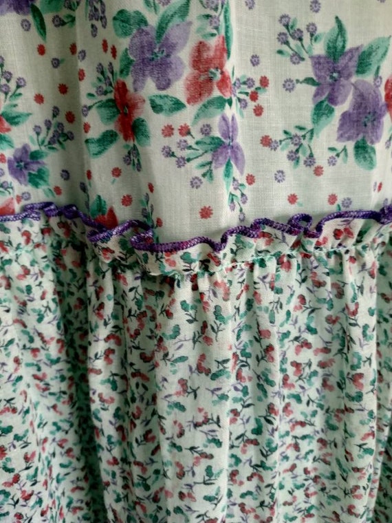 Tiered floral 1970's maxi dress - image 7