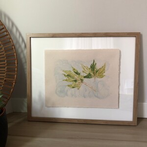 Monotype Print - “Maple Shadows”  - 11x14 - art print - wall decor - wall art