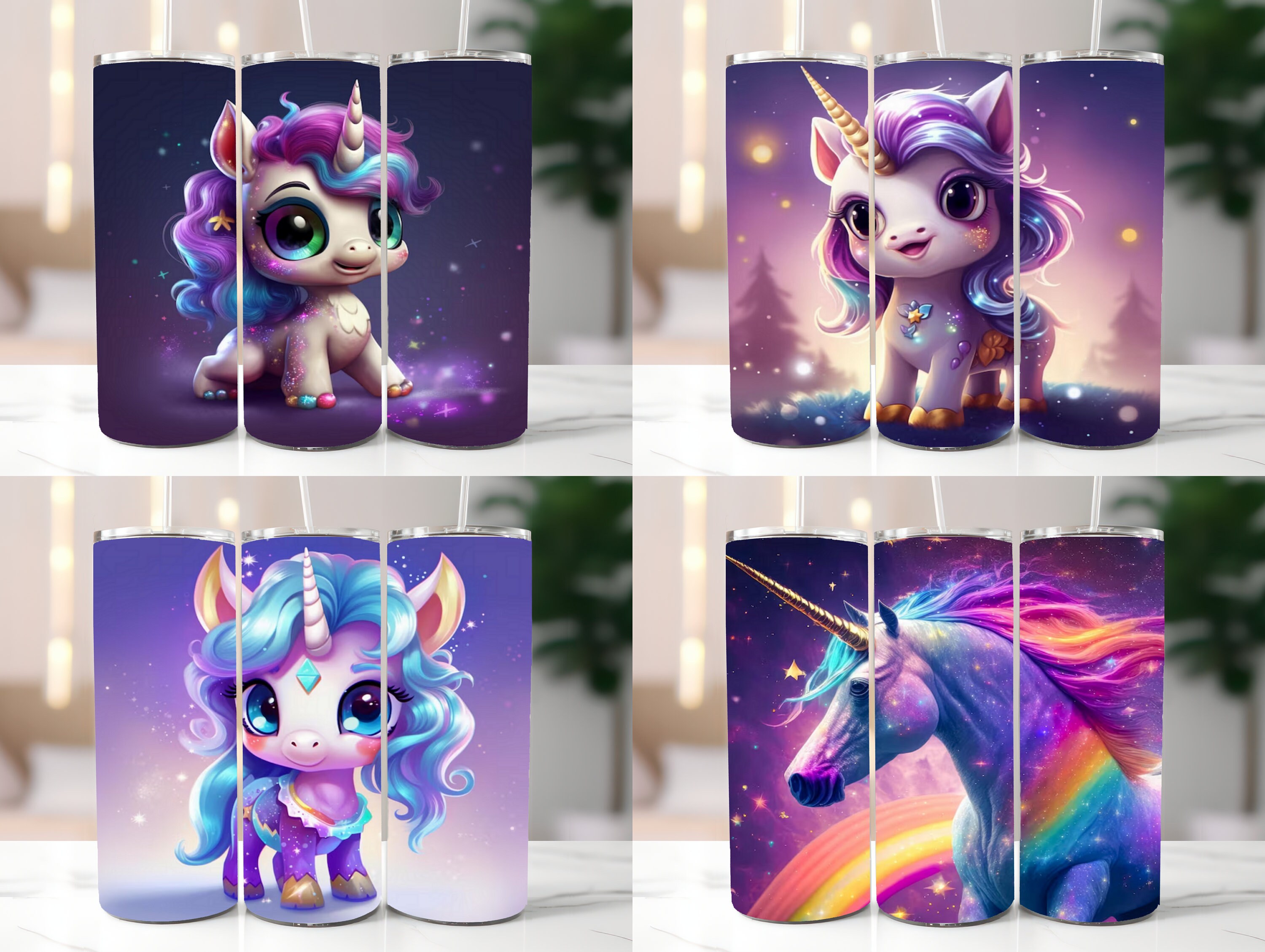 100 süße Einhörner Mega Bundle Tumbler Wraps 20 Unzen Skinny Etsy.de