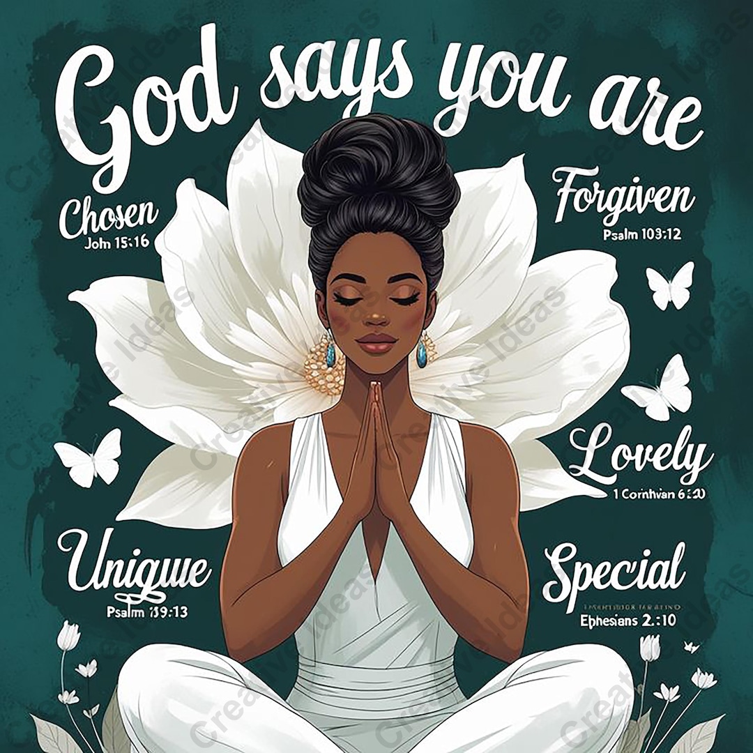 God Says Your Are Black Woman PNG, for Your Own Projects, Digital ...