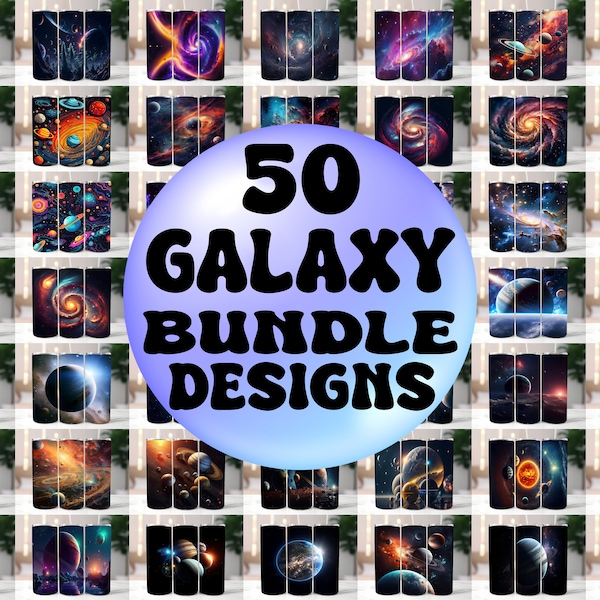 50 Galaxy Bundle Tumbler Wraps ,20 oz Skinny Tumbler Sublimation Design Digital Download PNG DIGITAL ONLY, Tumbler, Clip Art, Wall art