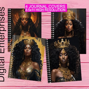 Black Queen Journal Covers: PNG Bundle (8.5x11) (Digital Download)