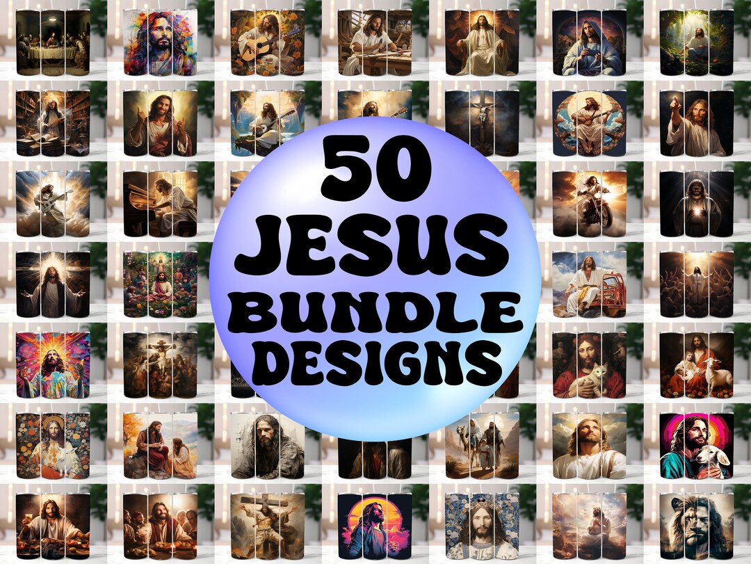 50 Christian Jesus Bundle Tumbler Wraps 20 Oz Skinny Tumbler ...