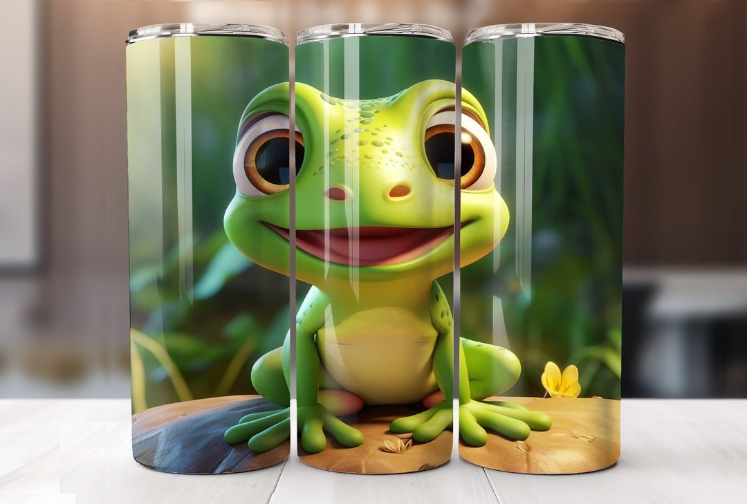 Cute Baby Frog 20 Oz Skinny Tumbler Sublimation Design Digital Download ...