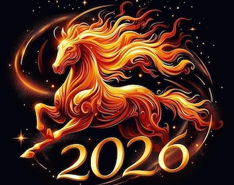 Year of the horse 2026 Chinese year PNG, iamage file, sublimation for your own projects, Digital Download