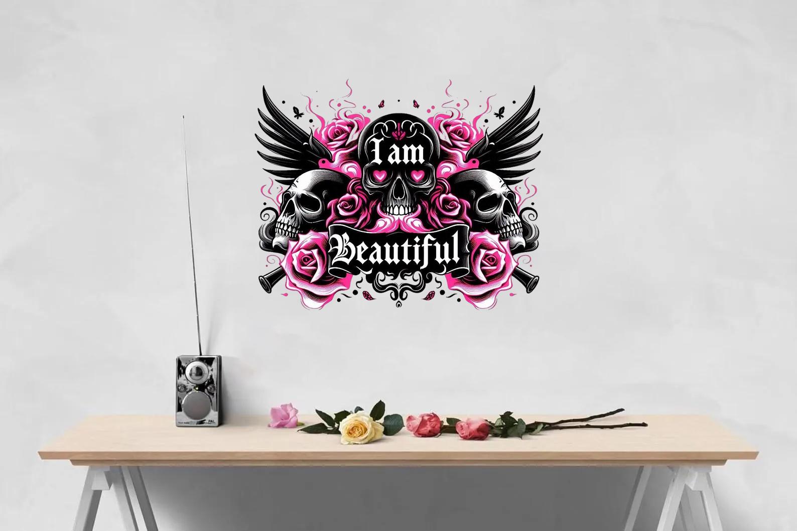 I Am Skull Roses PNG, Gothic Tattoo Art (digital Download) - Etsy