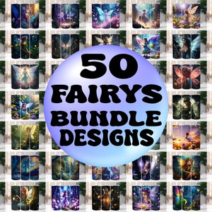 50 Fairy Tumbler Wraps: Sublimationsdesign Bundle (Digitaler Download)