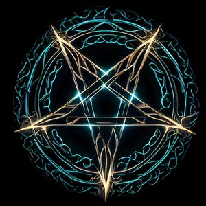 Pentagram Witchcraft PNG: High Resolution Digital Download