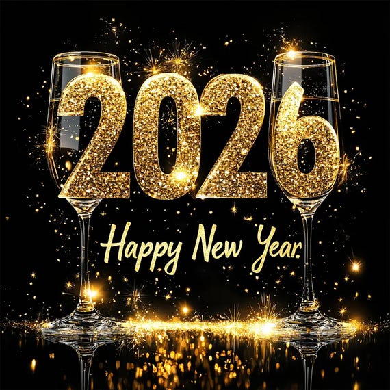 Happy New Year 2026 PNG: High Resolution Digital Download - Etsy