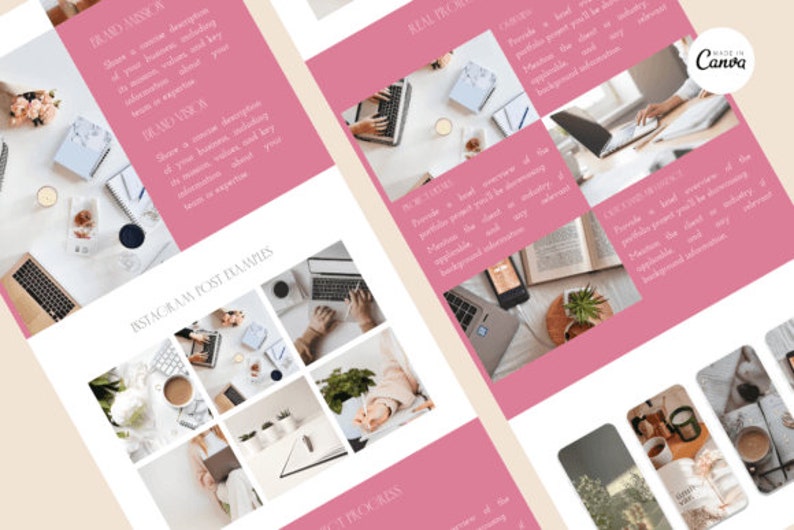 Canva site for Social Media Manager Etsy