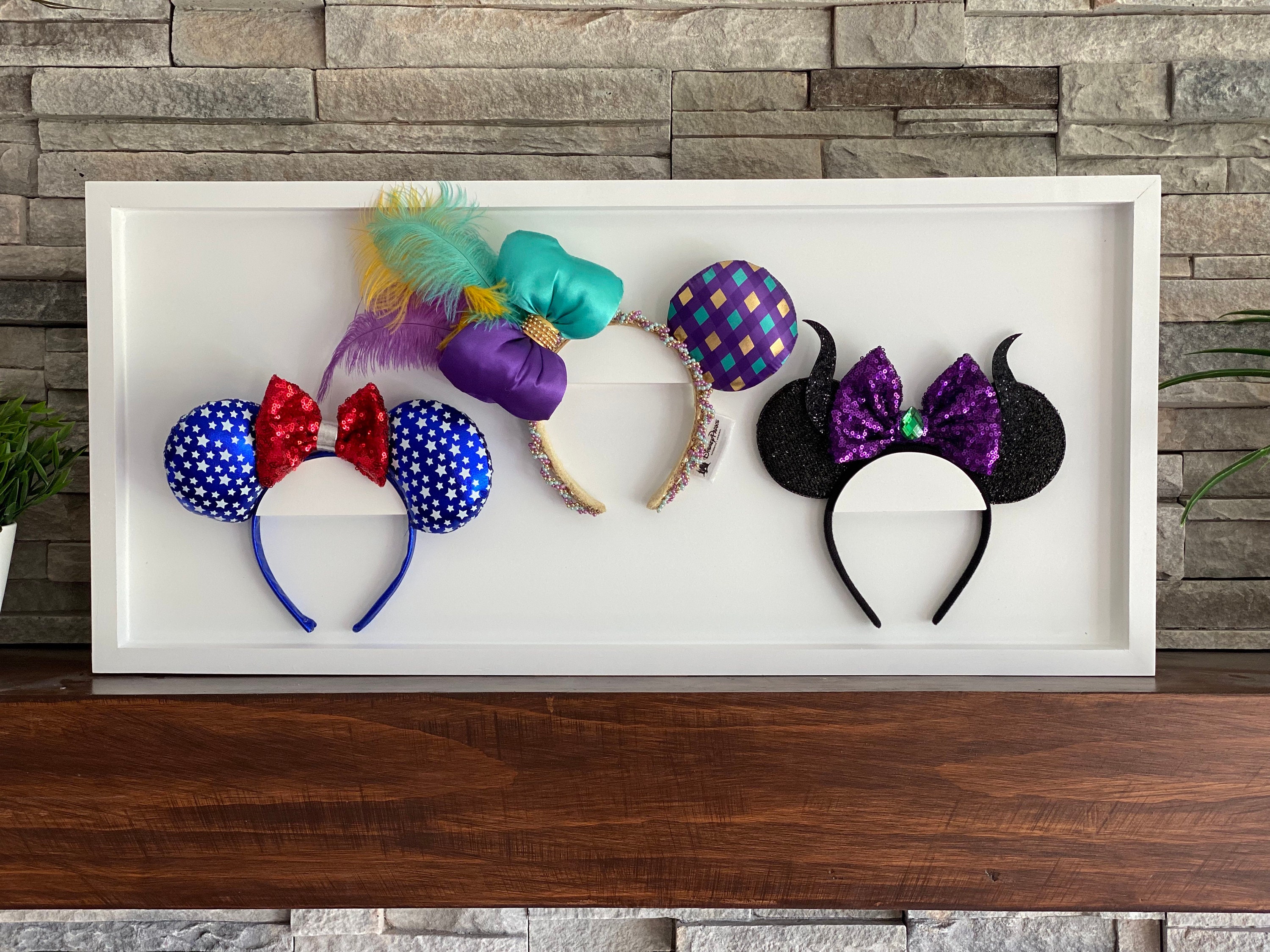 Disney Inspired Mouse Ears Frame With Holder for Ears - Holds 3 Pairs ...