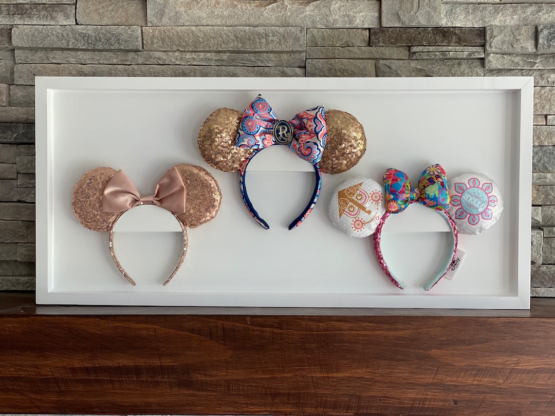 Disney Inspired Mouse Ears Frame With Holder for Ears - Holds 3 Pairs ...