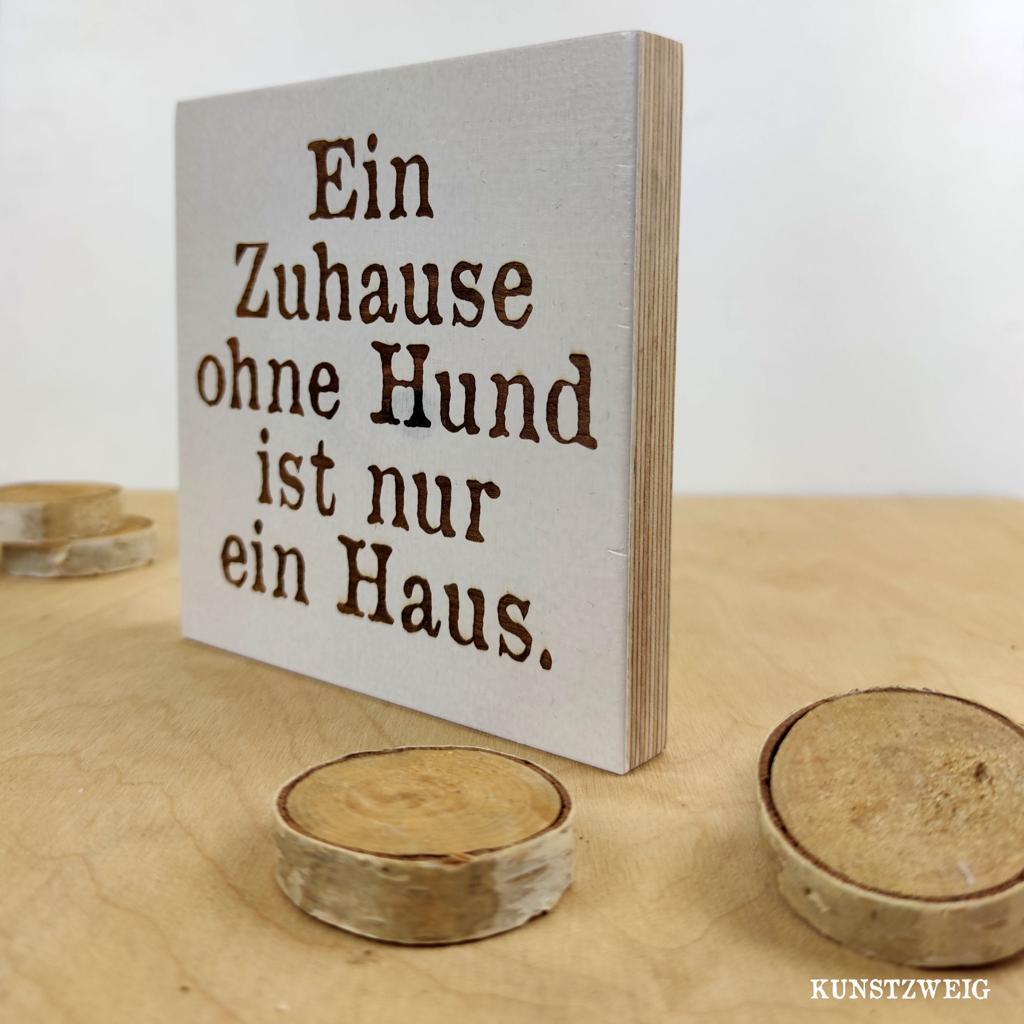 Holzbild Spruch Hunde Gravur Geschenk Hundefreunde Etsy