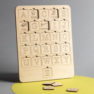 Montessori  English alphabet  toy, English Alphabet board, Reading skill