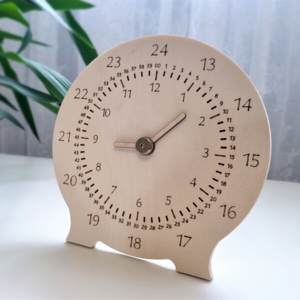 Horloge Montessori, Apprentissage du temps Monessorri, Jouet d'apprentissage Horloge