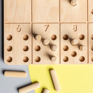 Peg Board, Montessori Toy, Montessori Education, Numbering Board