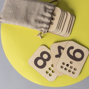Set di giocattoli di numerazione Montessori, giocattolo di apprendimento dei numeri con carta vetrata