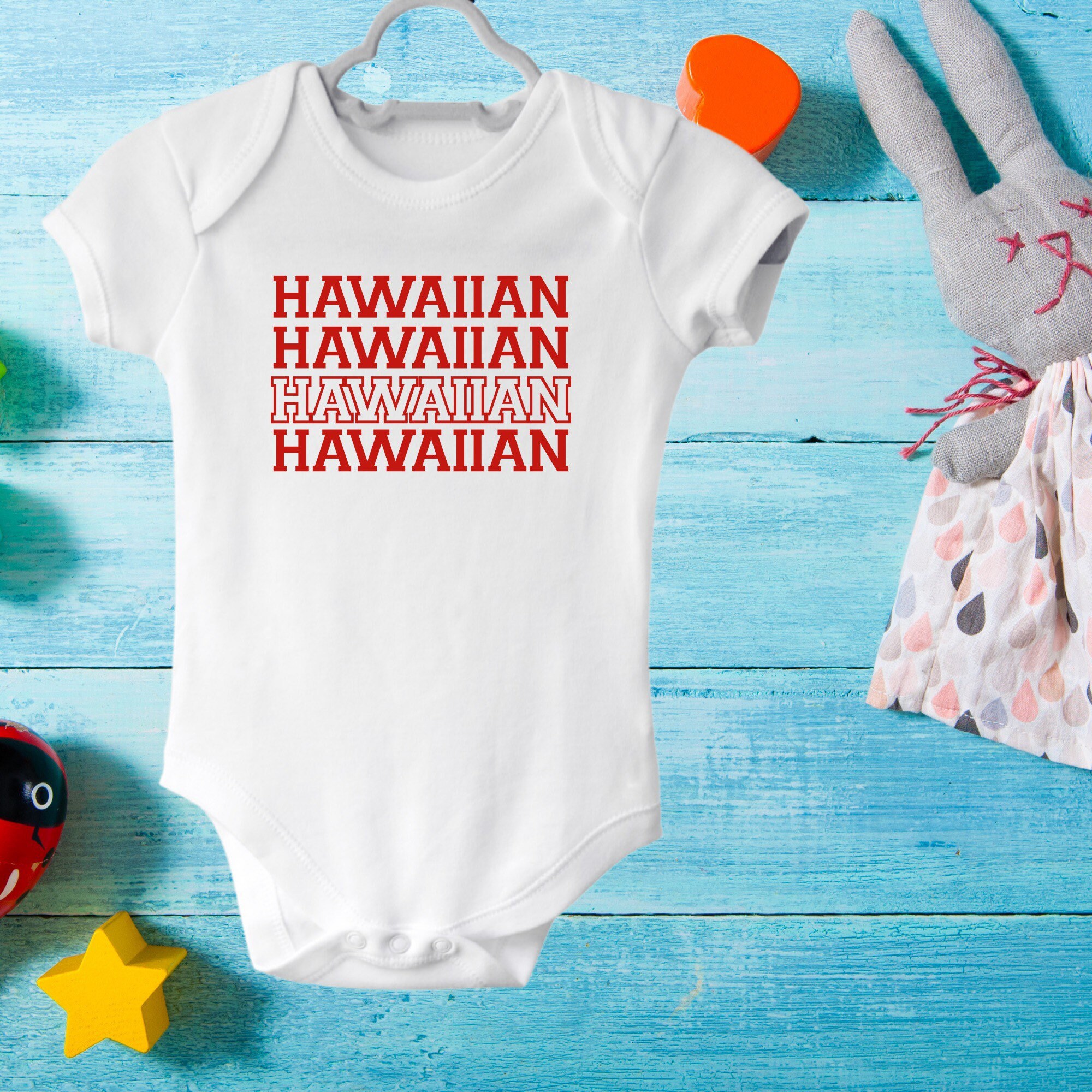 Hawaiian Baby Onesie® Hawaiian Baby Bodysuit Hawaiian Keiki Etsy
