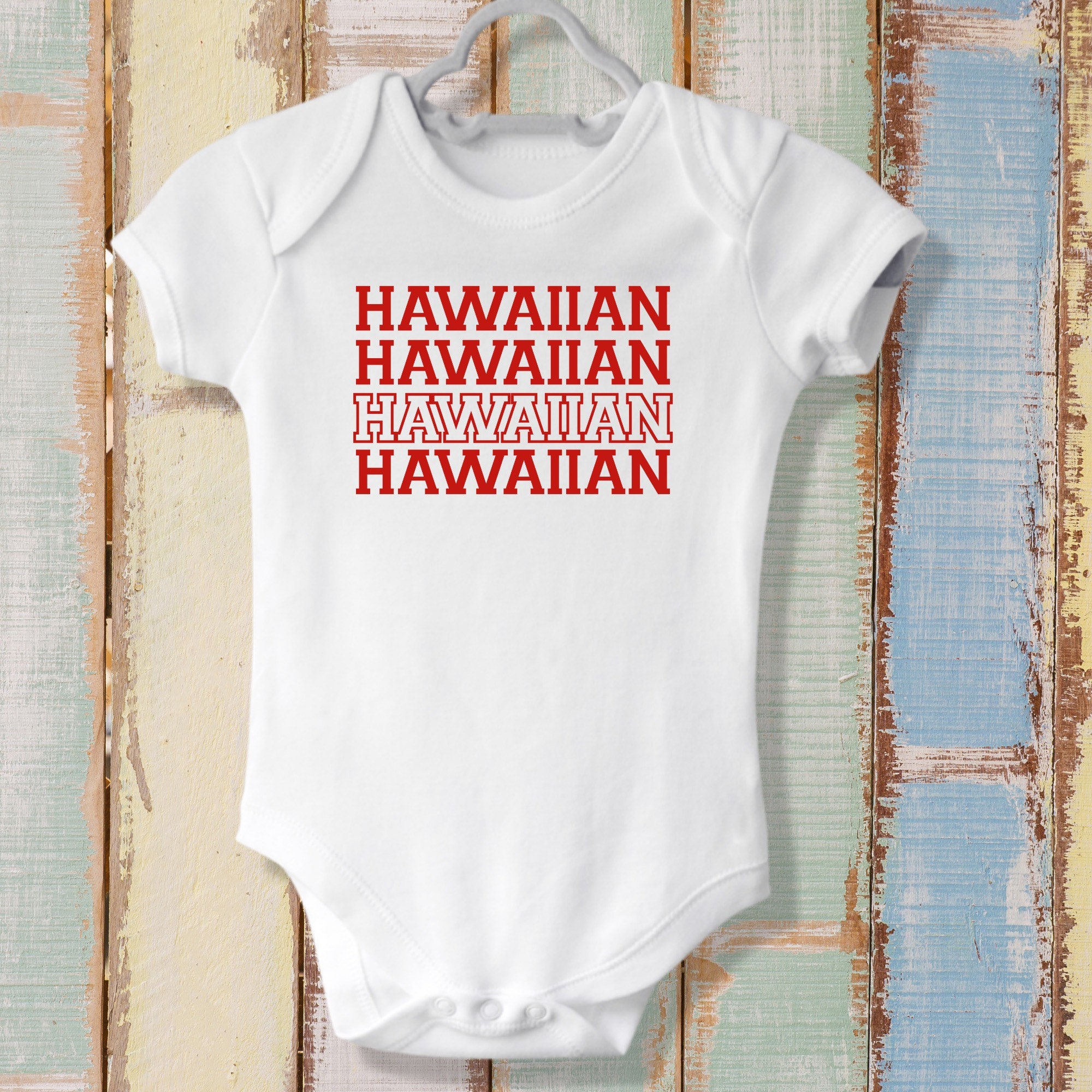 Hawaiian Baby Onesie® Hawaiian Baby Bodysuit Hawaiian Keiki Etsy