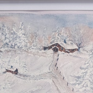 Winter,Schnee,aquarell bilder, Aquarell, Malerei, natur, Malerei, Kunst,watercolor, wasserfarben, aquarell original, aquarellbild, Bild 1