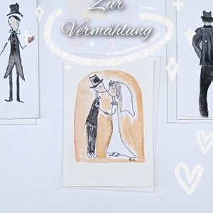 Grußkarte, Hochzeitskarte, Zur Vermählung, Gratulationskarte, Vermählung, Hochzeit,