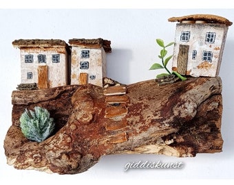 Wood art, woodwork, handcraft, decorative houses, WOODEN HOUSES, gift,