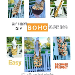 DIY BOHO Sling Cross Body Bag beginner and Budget Friendly 