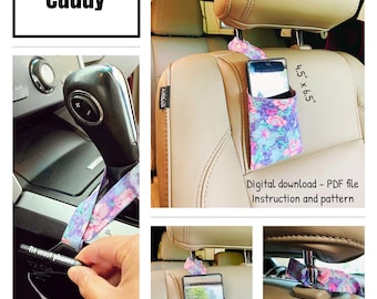 DIY Car Cell Phone Caddy Pattern – Small Items Organizer (PDF Pattern)