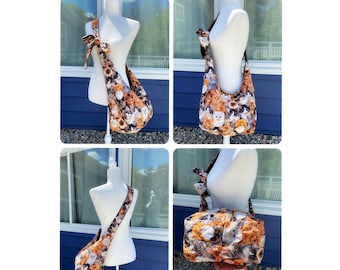 2Cut boho bag pattern-bohemianstyle- adjustable strap-easy and beginner friendly-just cut 2 pieces very easy -can make for dog carrier bag