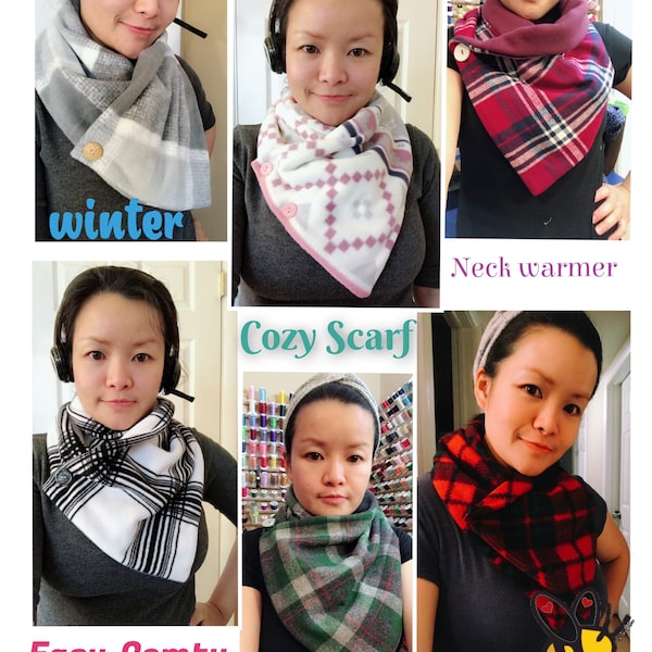 COZY winter scarf -neck warmer -super easy- diy beginner project- easy to sew - budget friendly-fleece comfort -warm-cheap-useful