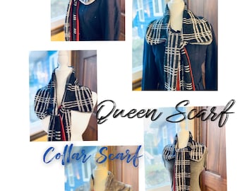 Queen Collar Scarf PDF Pattern – Upcycle Beginner Project