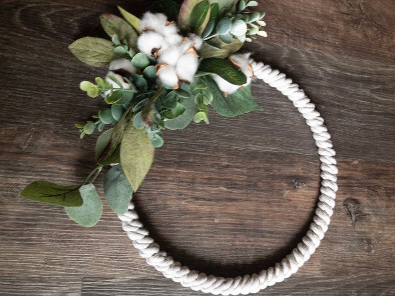 Spring Wreath Ginnie Cotton Wreath Summer Wreath Farmhouse Wreath All Season Wreath
