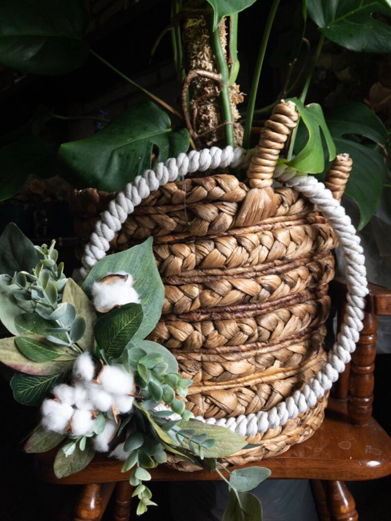 Spring Wreath Ginnie Cotton Wreath Summer Wreath Farmhouse Wreath All Season Wreath