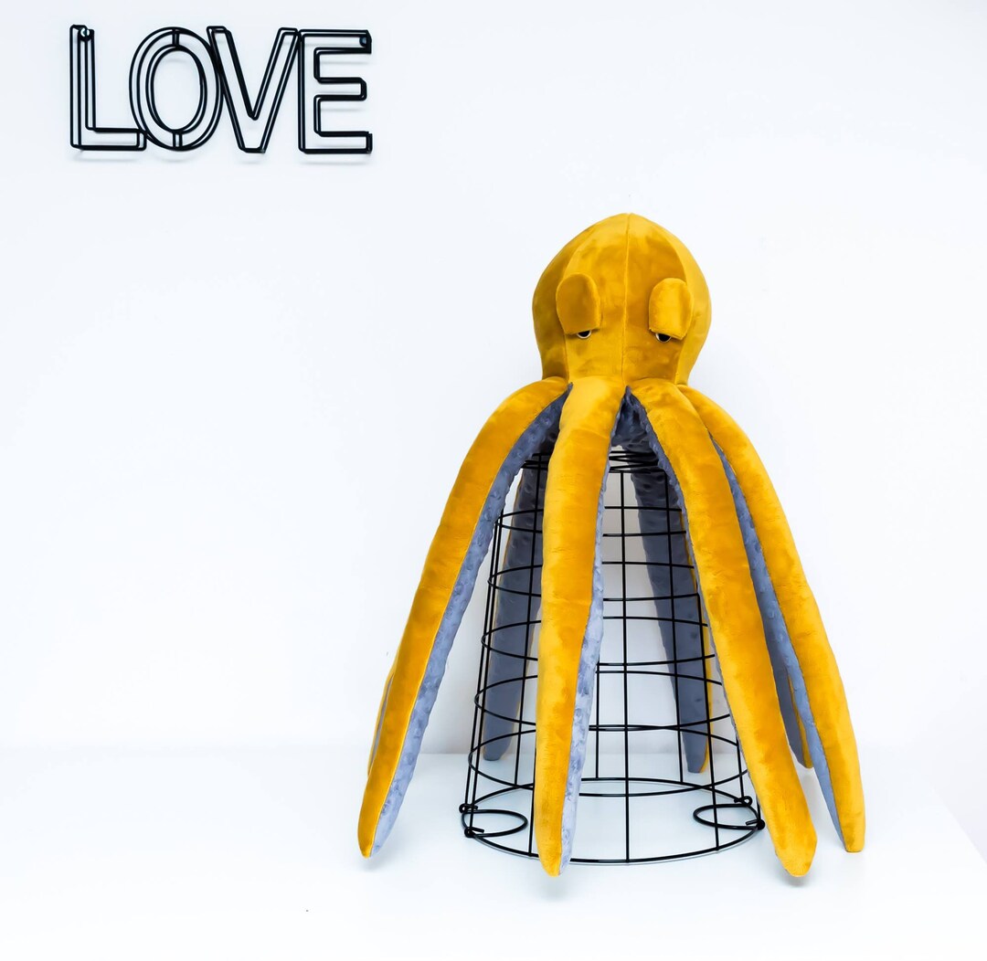 GIANT OCTOPUS Plush Cushion Octopus Pillow Soft and Cuddly Etsy