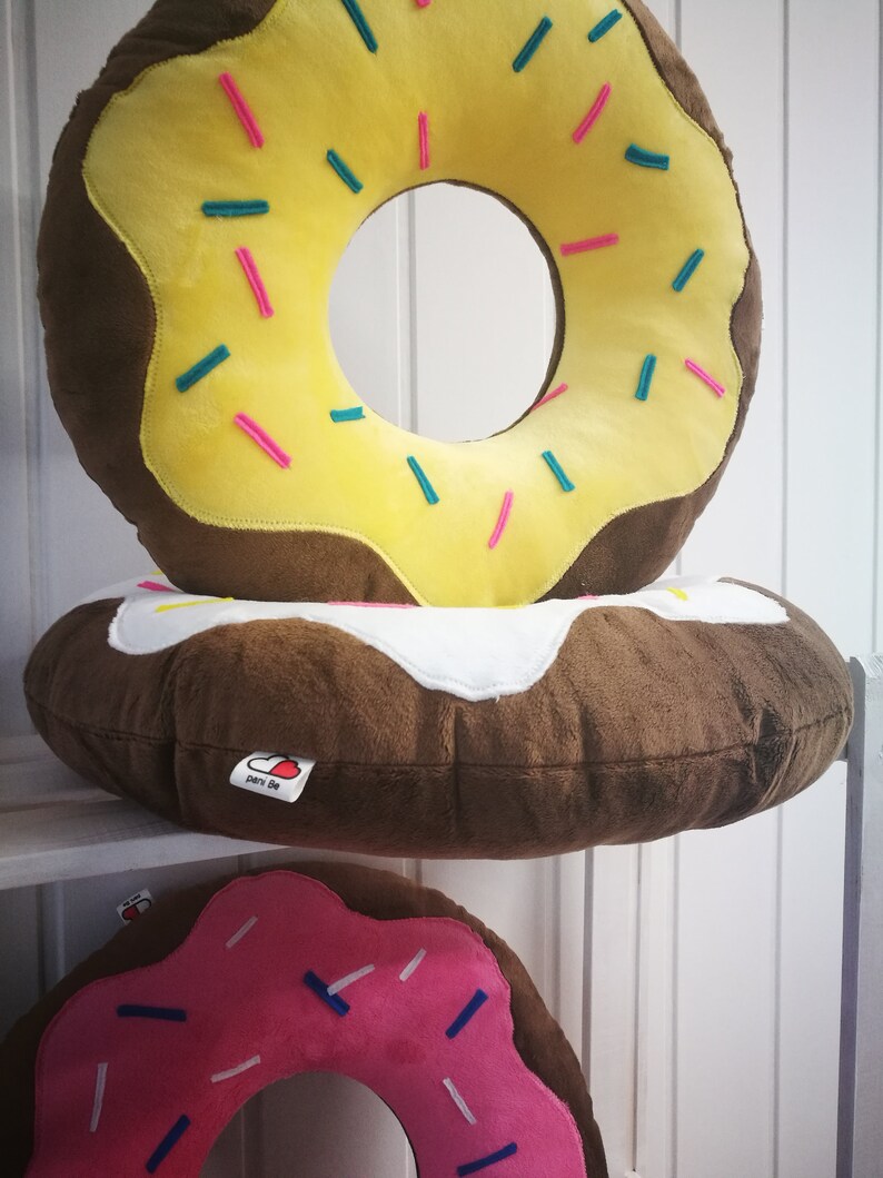 DONUT PILLOW 19 INCH Big plush donut Decorative Pillow Etsy