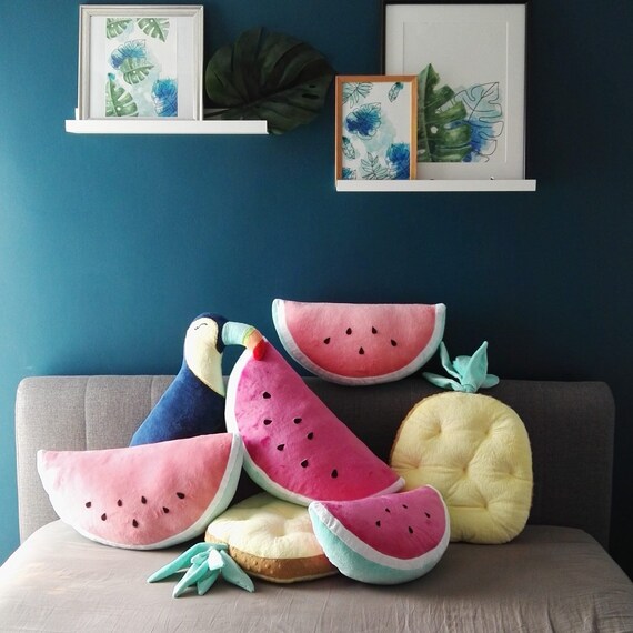 watermelon plush pillow