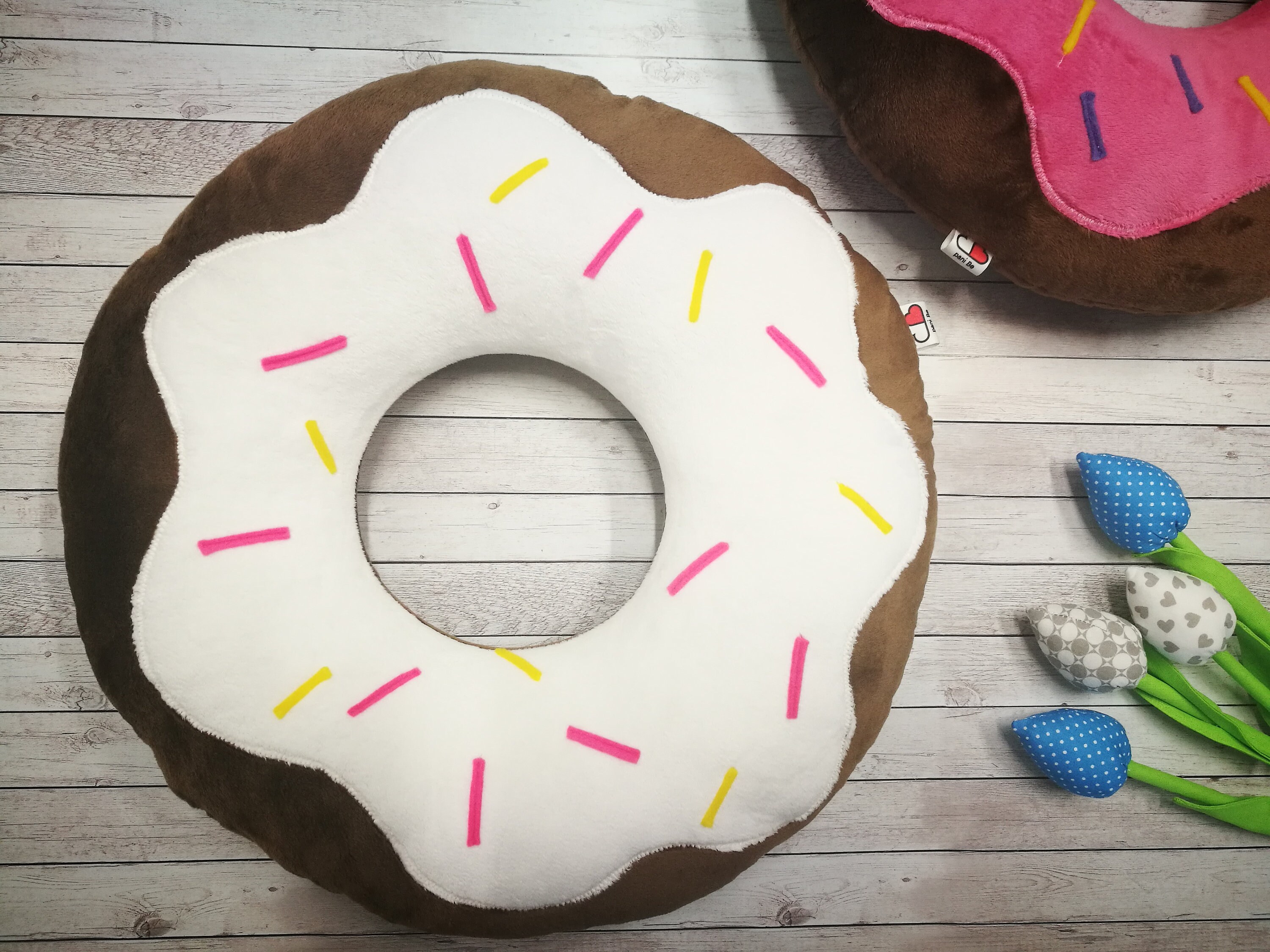 DONUT PILLOW 19 INCH Big plush donut Decorative Pillow Etsy