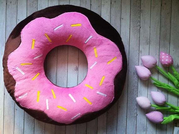 big plush donut pillow