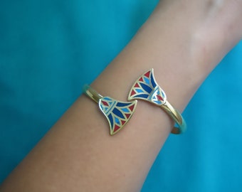 Lovely Egyptian Lotus bracelet, Egyptian bracelet, Lotus bracelet, Brass bracelet