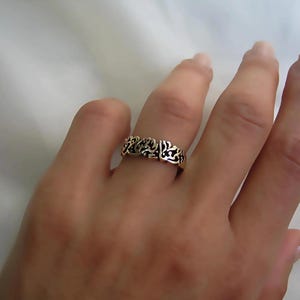 Egyptian Sterling Silver Arabic Calligraphy Love Ring