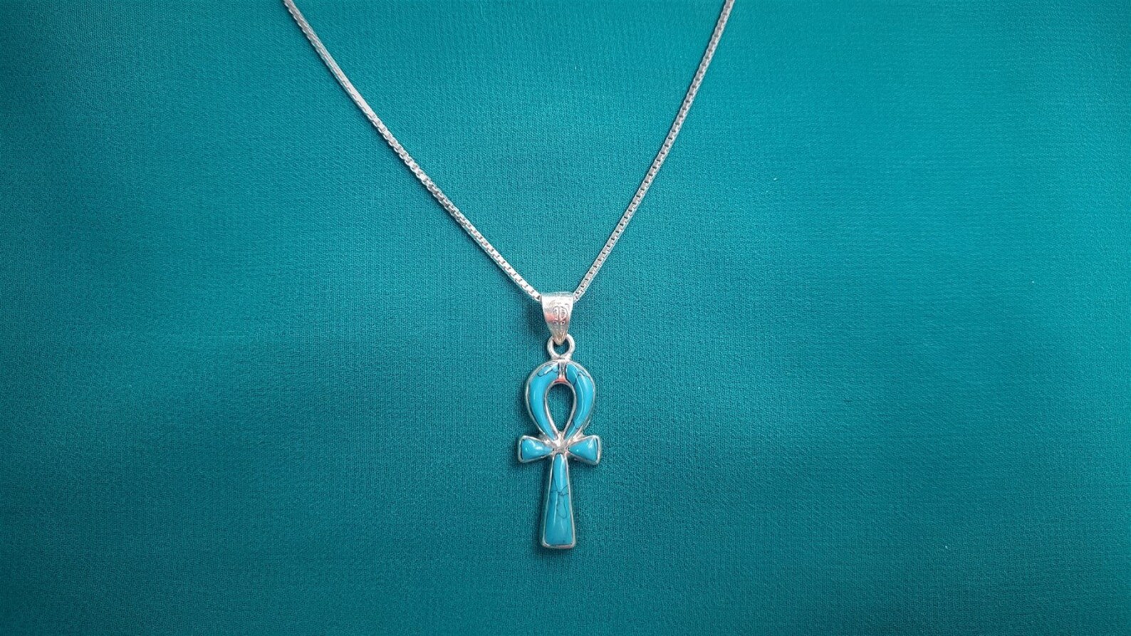 Lovely Egyptian Ankh necklace Turquoise Egyptian Sterling Etsy