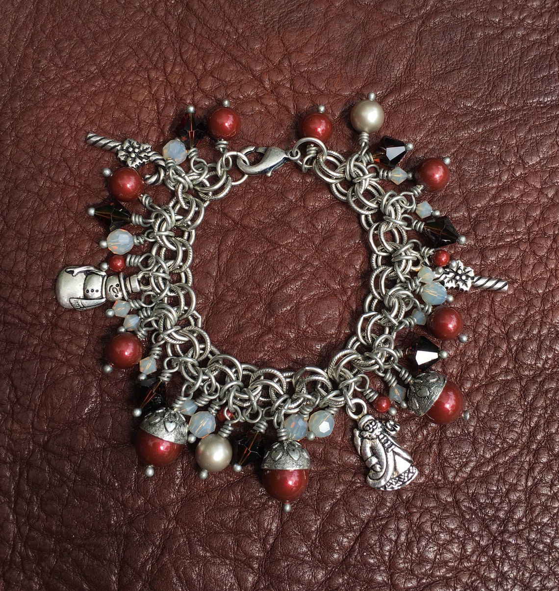 Christmas Charm Bracelet Etsy