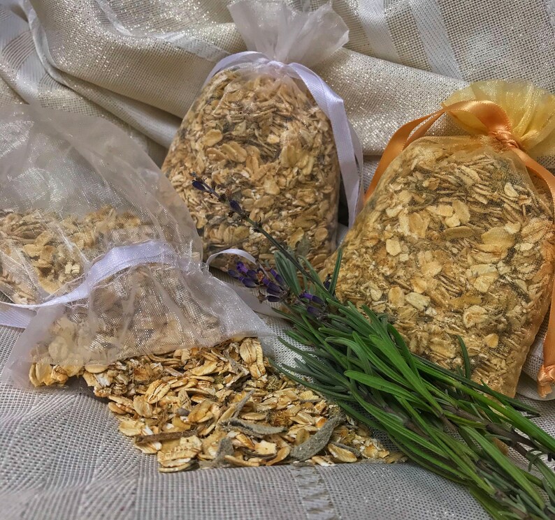Oatmeal Bath Soak Sachet Herbal Bath Soak Sachet Reiki Etsy