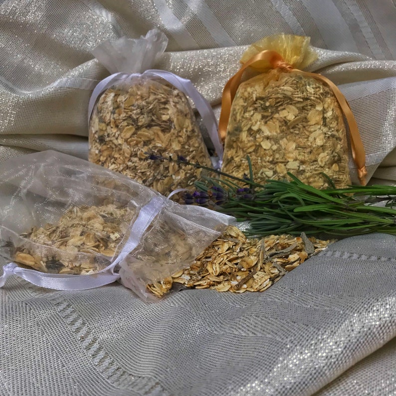 Oatmeal Bath Soak Sachet Herbal Bath Soak Sachet Reiki Etsy