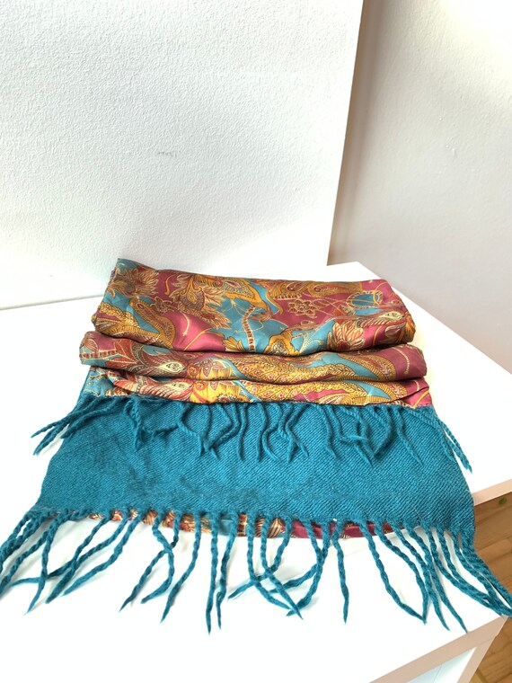 Vintage 80s Scarf Silk Scarf Men's Scarf Gentleman