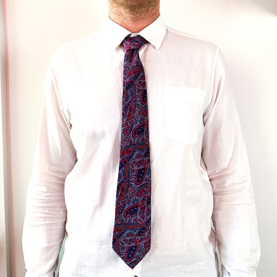 Vintage Necktie Colorful Necktie Paterned Tie Vint
