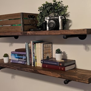 Industrial Style Rustic Pipe Shelf